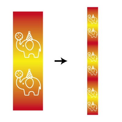 エンドレス画像、上下で繋げたい場合は端のデザインを合わせる