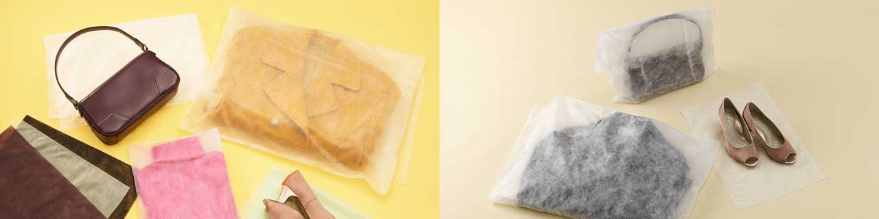 商品をふんわりやさしく包む。業務用不織布 平袋