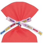 リボン付き巾着のリボン印刷（高温転写）