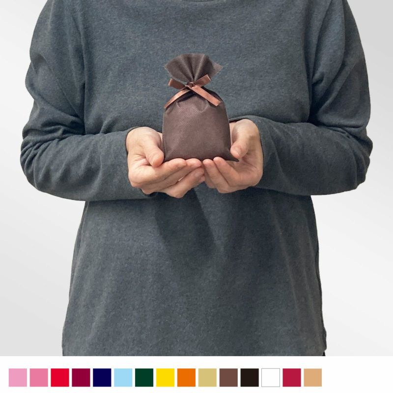 ラッピング｜ソフトバッグベーシックS1　2穴リボン巾着 50枚入