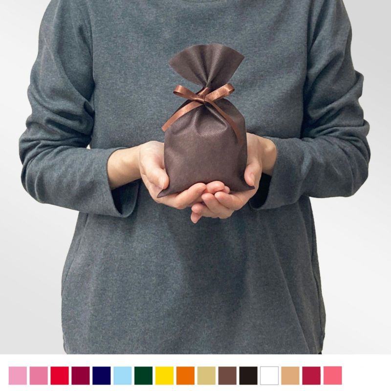 ラッピング｜ソフトバッグベーシックS2　2穴リボン巾着 50枚入