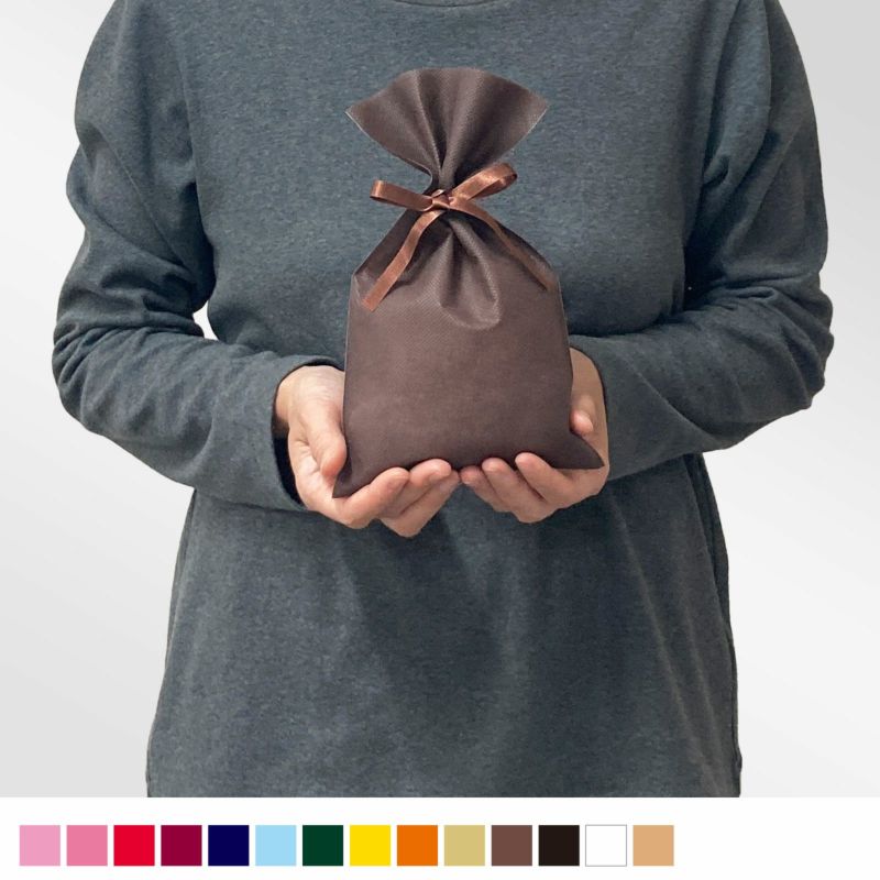 ラッピング｜ソフトバッグベーシックS3　2穴リボン巾着 50枚入