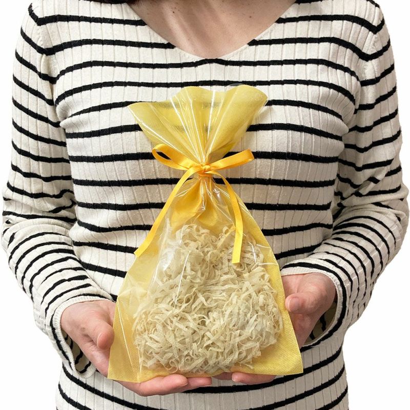 ラッピング｜ソフトバッグクリアS4　2穴リボン巾着 50枚入