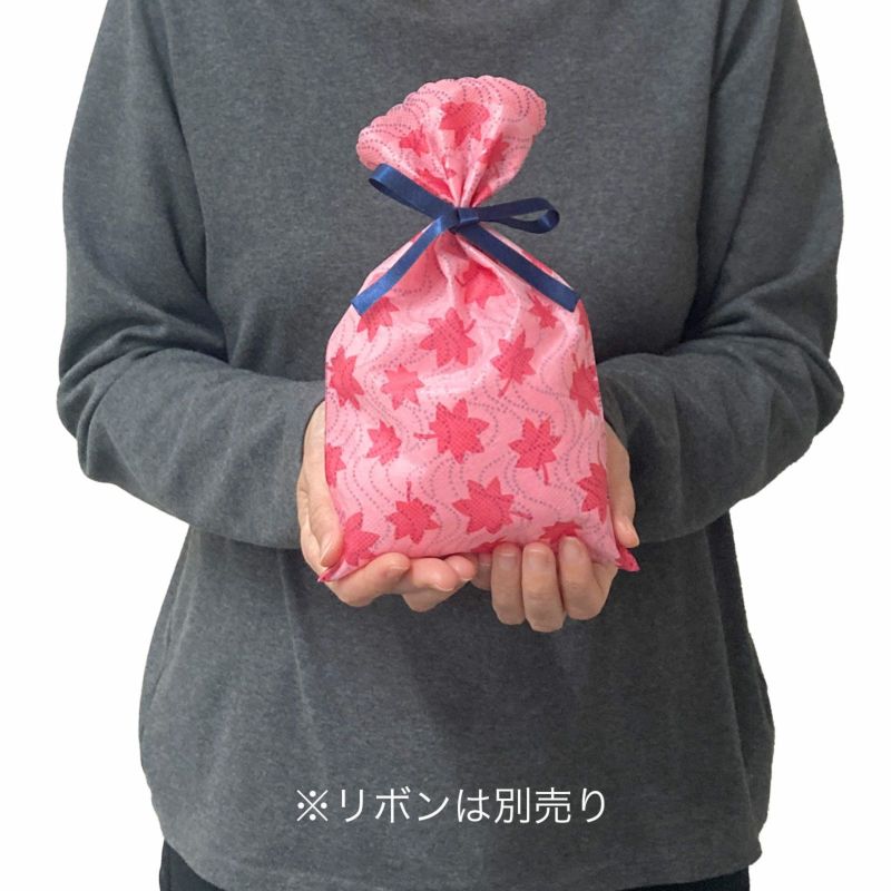 ソフトバッグ夢がさねS3 もみじ×流水柄 20枚入｜ラッピング資材の仕入れならラッピングの森