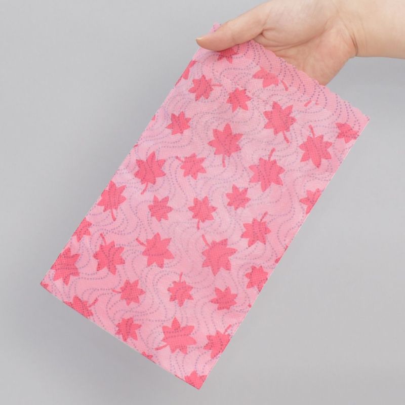 ソフトバッグ夢がさねS3 もみじ×流水柄 20枚入｜ラッピング資材の仕入れならラッピングの森