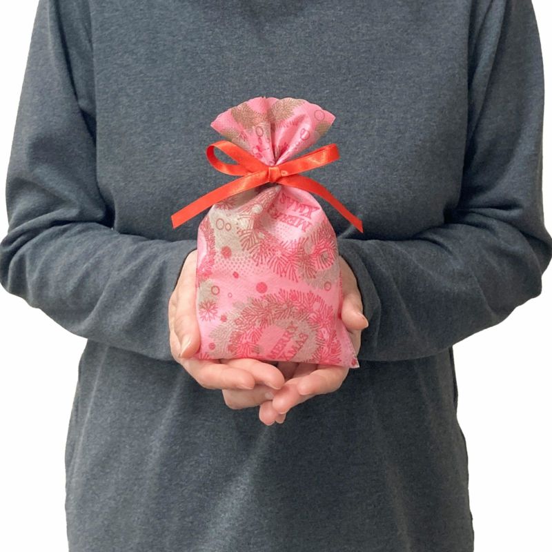 ラッピング｜ソフトバッグS2 夢がさね リース柄　20枚入～