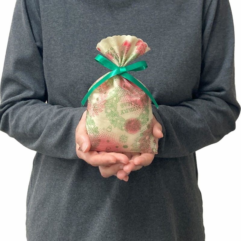 ラッピング｜ソフトバッグS2 夢がさね リース柄　20枚入～