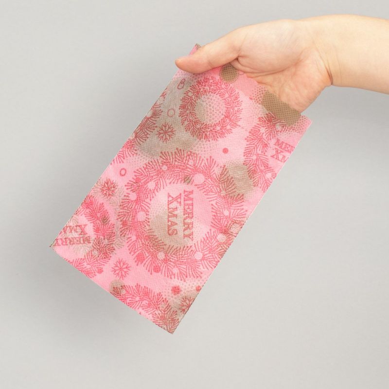 ラッピング｜ソフトバッグS2 夢がさね リース柄　20枚入～