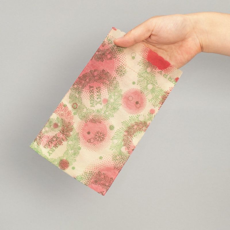 ラッピング｜ソフトバッグS2 夢がさね リース柄　20枚入～