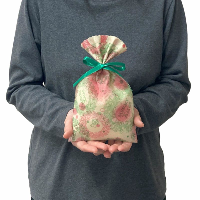 ラッピング｜ソフトバッグS3 夢がさね リース柄　20枚入～