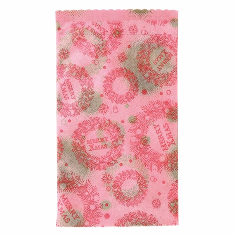 ラッピング｜ソフトバッグS4 夢がさね リース柄　20枚入～