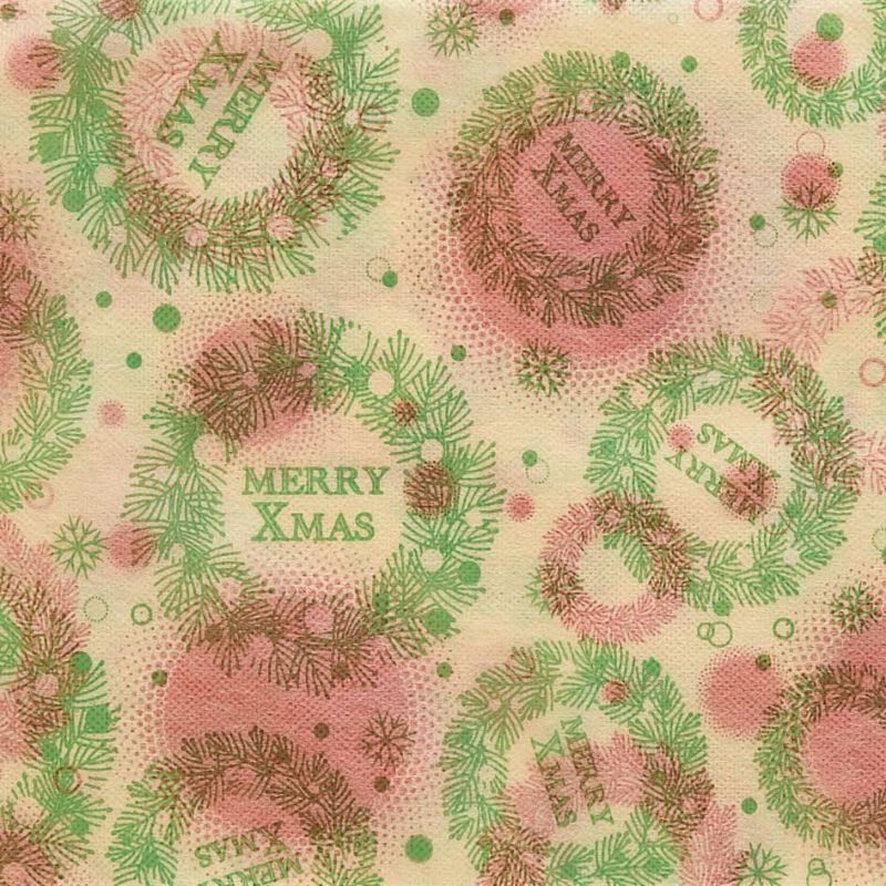 ラッピング｜ソフトバッグS4 夢がさね リース柄　20枚入～