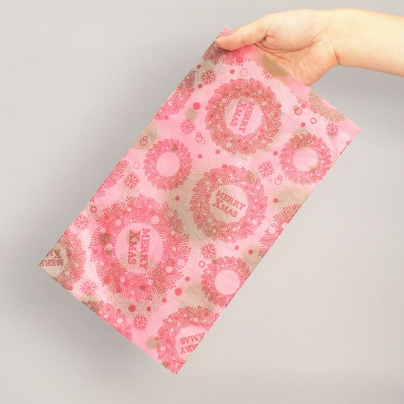 ラッピング｜ソフトバッグS4 夢がさね リース柄　20枚入～