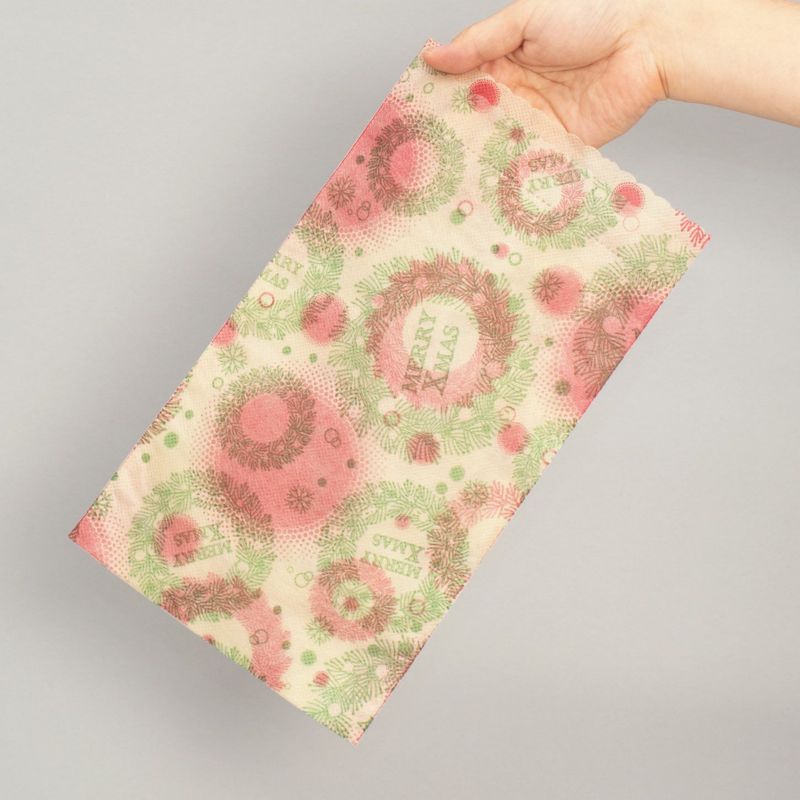 ラッピング｜ソフトバッグS4 夢がさね リース柄　20枚入～