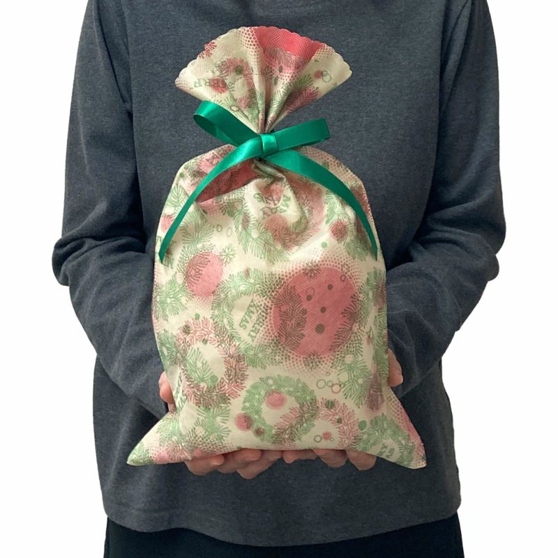 ラッピング｜ソフトバッグS5 夢がさね リース柄　20枚入～