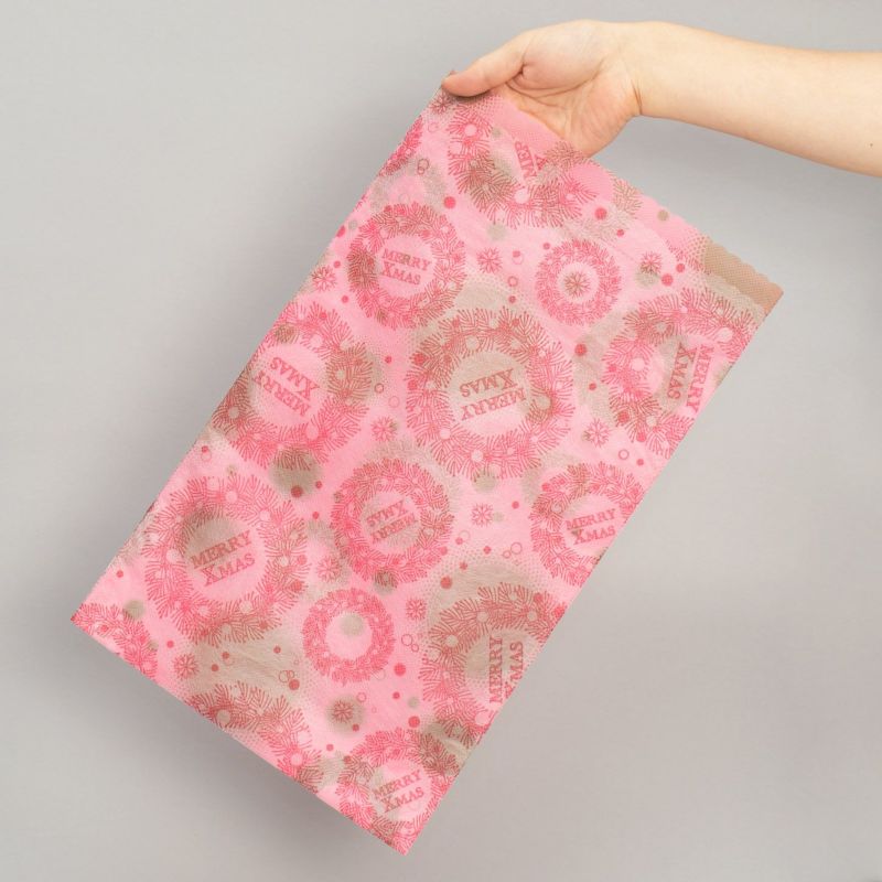 ラッピング｜ソフトバッグS5 夢がさね リース柄　20枚入～