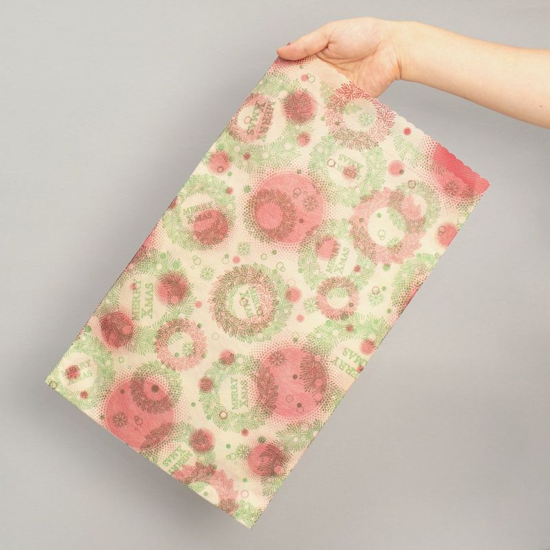 ラッピング｜ソフトバッグS5 夢がさね リース柄　20枚入～