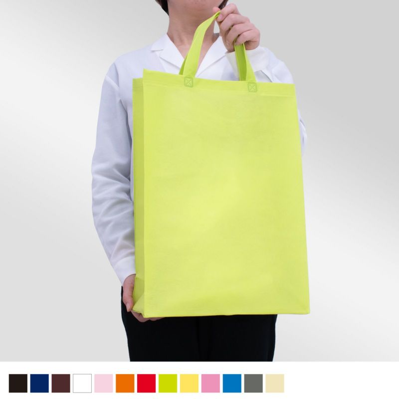 不織布バッグ｜ベーシックトート　普通タイプ(75g）　中縦　100枚入～