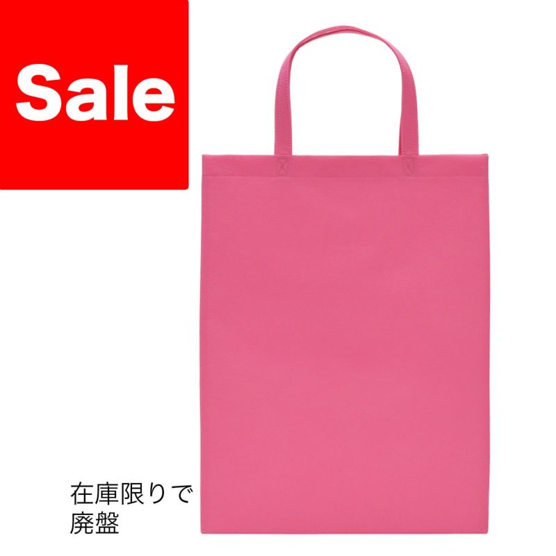 不織布バッグ｜ベーシックトート　厚タイプ(100g）　A4縦マチなし　100枚入