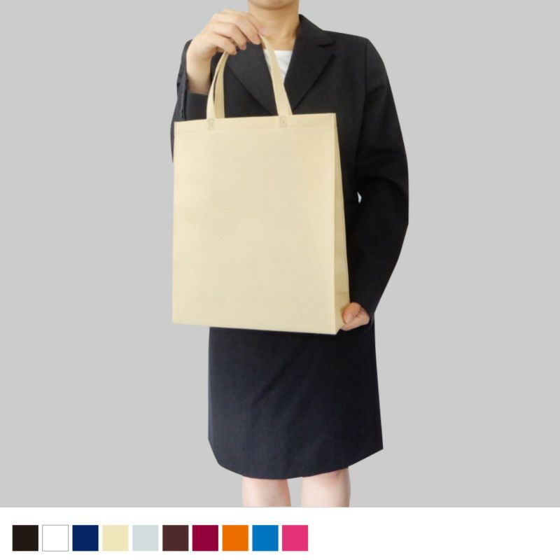 不織布バッグ｜ベーシックトート　厚タイプ(100g）　A4縦　100枚入