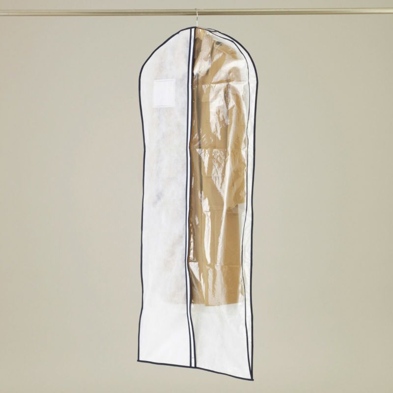 アパレル指示｜マチ付　半身透明洋服カバー　コート・ワンピース用