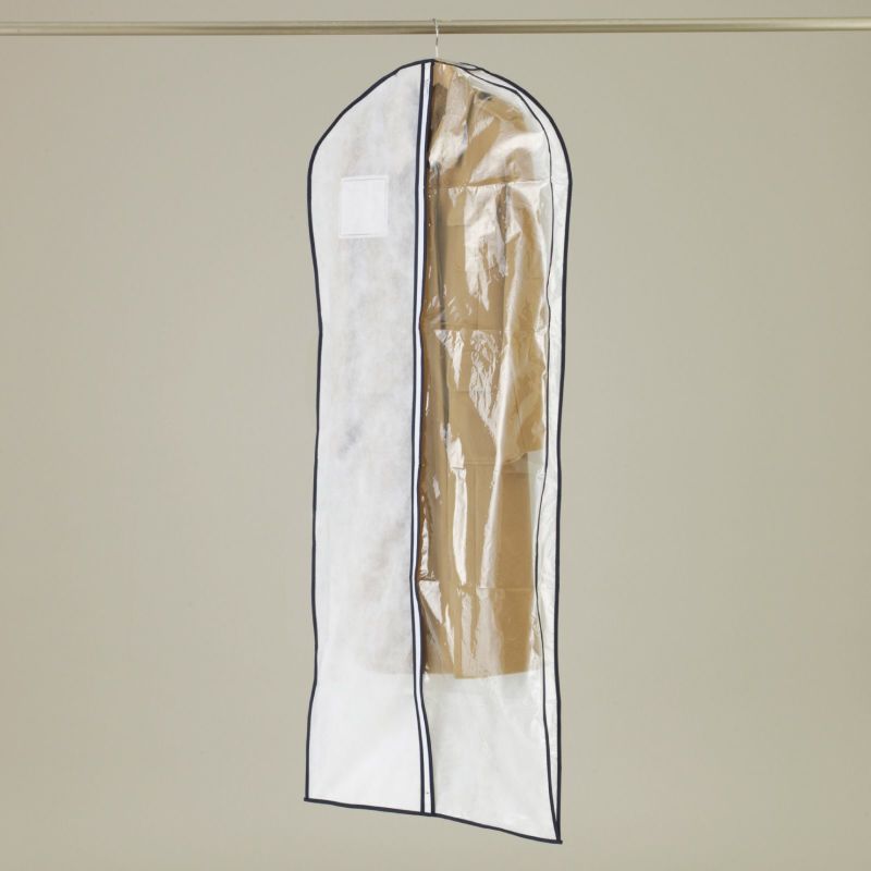 アパレル指示｜マチ付　半身透明洋服カバー　コート・ワンピース用