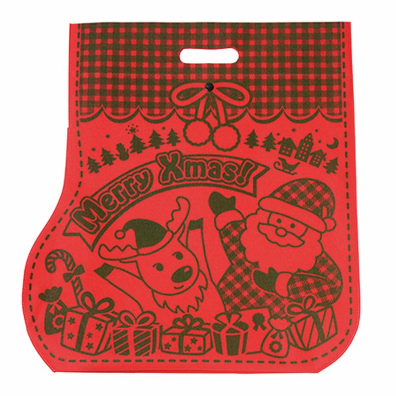 ラッピング｜【クリスマス】小判抜きバッグ　大サイズ｜不織布ラッピング袋｜20枚入～