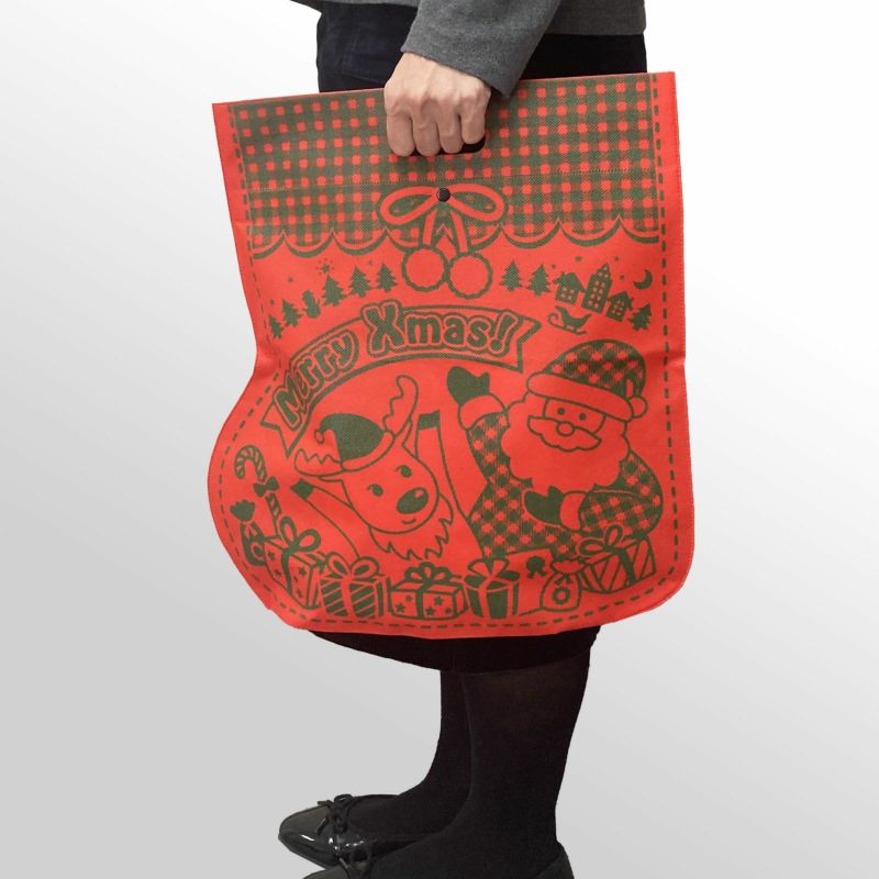 ラッピング｜【クリスマス】小判抜きバッグ　大サイズ｜不織布ラッピング袋｜20枚入～