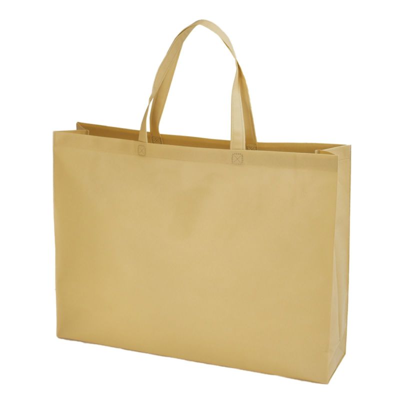 不織布バッグ｜【1000枚以上専用】ベーシックトート　厚タイプ(100g）　大　名入れ有　100枚入