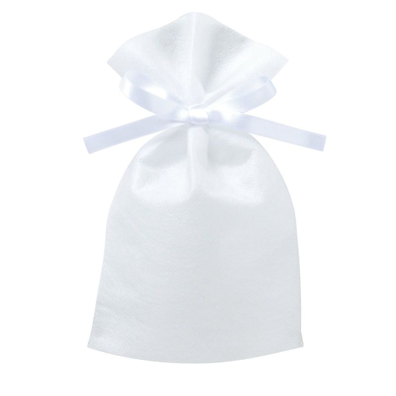 ラッピング｜ソフトバッグベーシックS2　2穴リボン巾着　名入れ有 100枚入