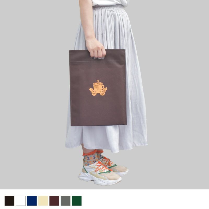 不織布バッグ｜【1000枚以上専用】アドバッグ 普通タイプ（75g） 小判抜き　A4　名入れ有 100枚入