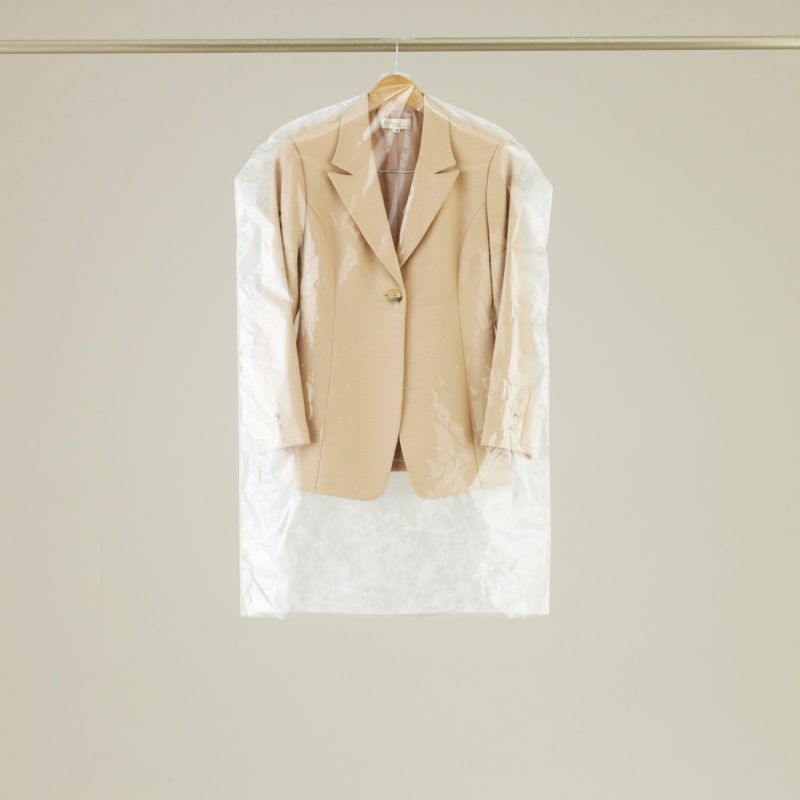 不織布製洋服カバー　ひも留め・マチ無（S）｜300枚入