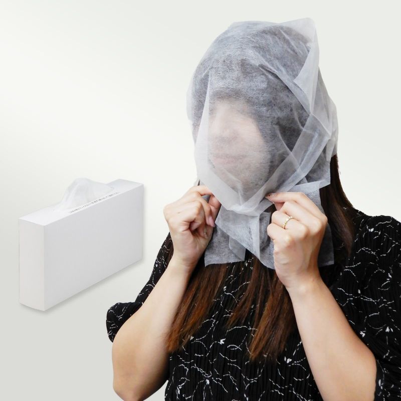 ホルダー付きフェイスカバー　紙箱200枚入