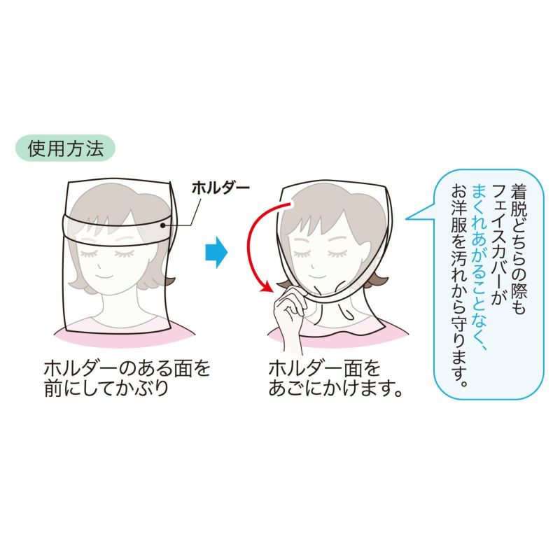 ホルダー付きフェイスカバー　紙箱200枚入