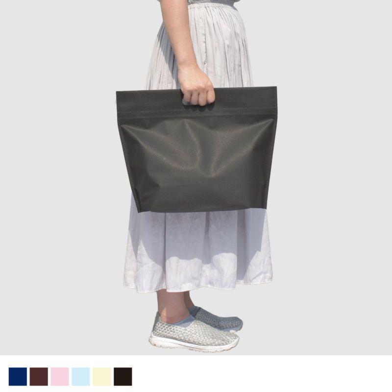 不織布バッグ｜カラークール　チャックシール　小判抜き　大　100枚入／仕様変更品