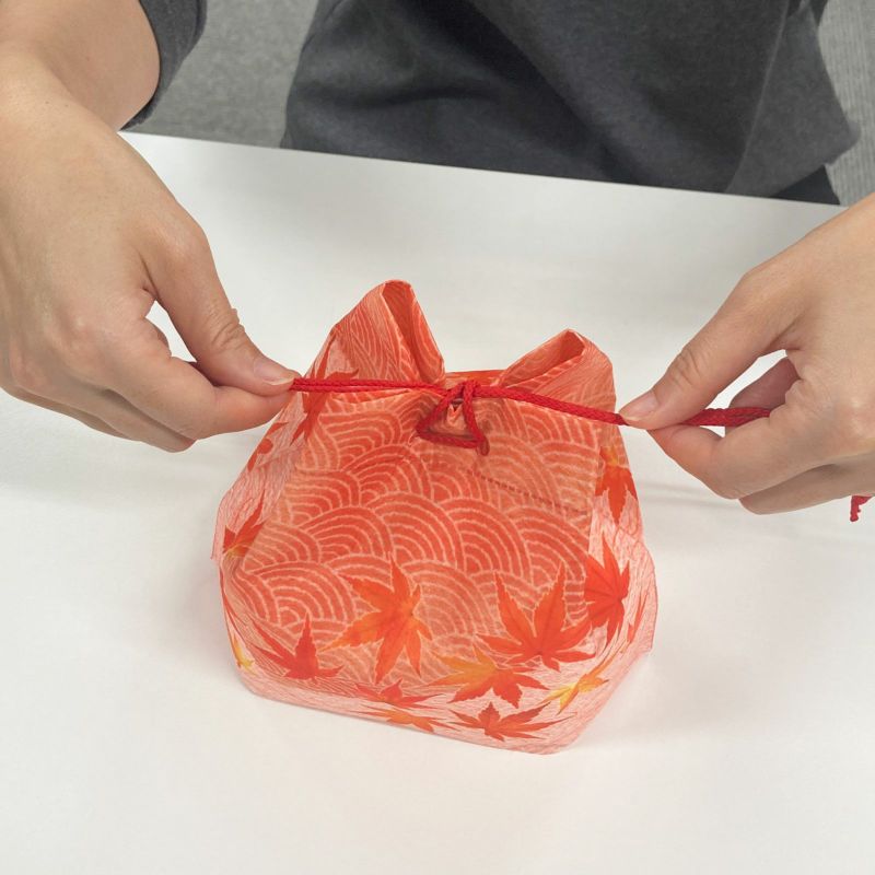 ラッピングの森｜信玄袋　紅葉青海波FP　20枚入～