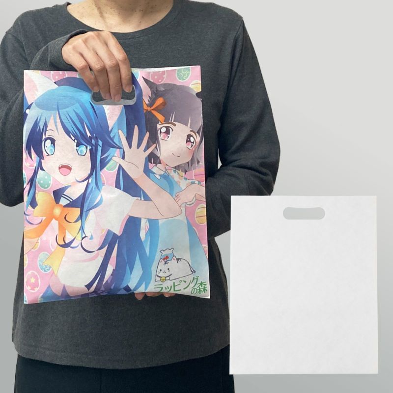 【フルカラー名入れ／高温転写】アドバッグPET 小判抜き　B5縦　100枚入｜不織布バッグの仕入れならラッピングの森