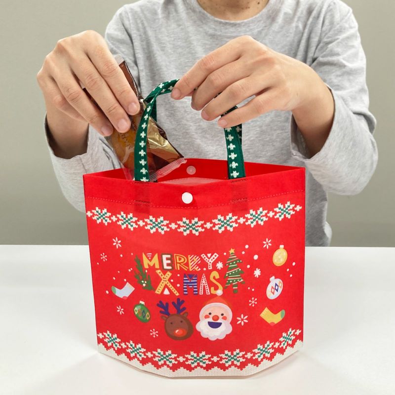ラッピング｜【クリスマス】シンプルトート（ミニ）｜不織布ラッピング袋｜20枚入～