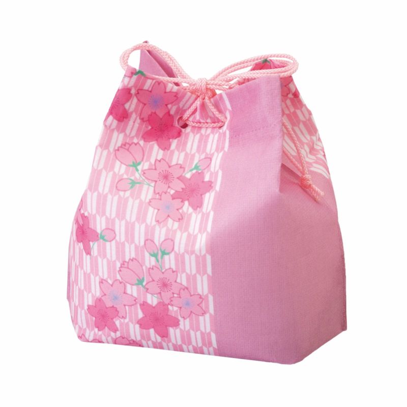 春ラッピング｜信玄袋　さくら矢がすりFP　20枚入～｜ラッピング資材の仕入れならラッピングの森