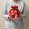 ラッピング｜巾着　リボンFP　小　XMASニット　20枚入～
