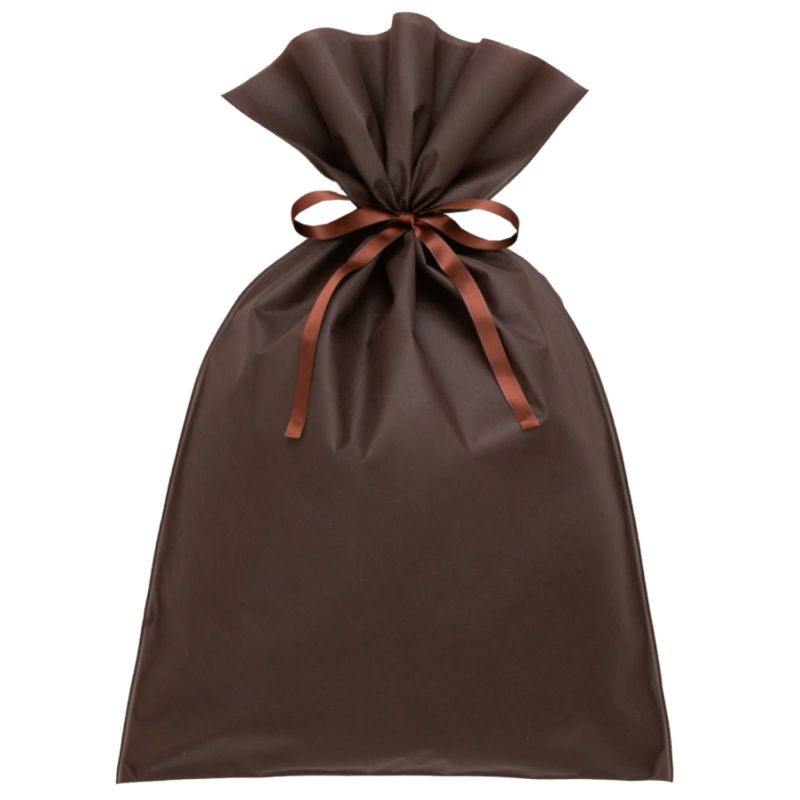 ソフトバッグベーシックS8厚　2穴リボン巾着　名入れ有 100枚入｜ラッピング資材の仕入れならラッピングの森