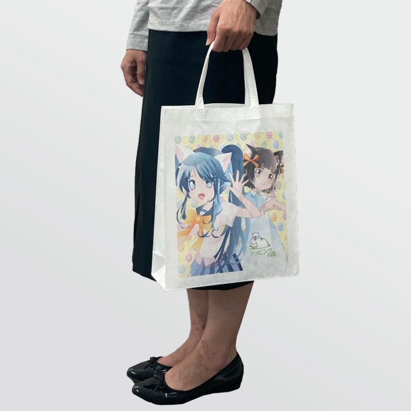 【フルカラー名入れ／高温転写】ベーシックトートPET　A4縦　100枚入