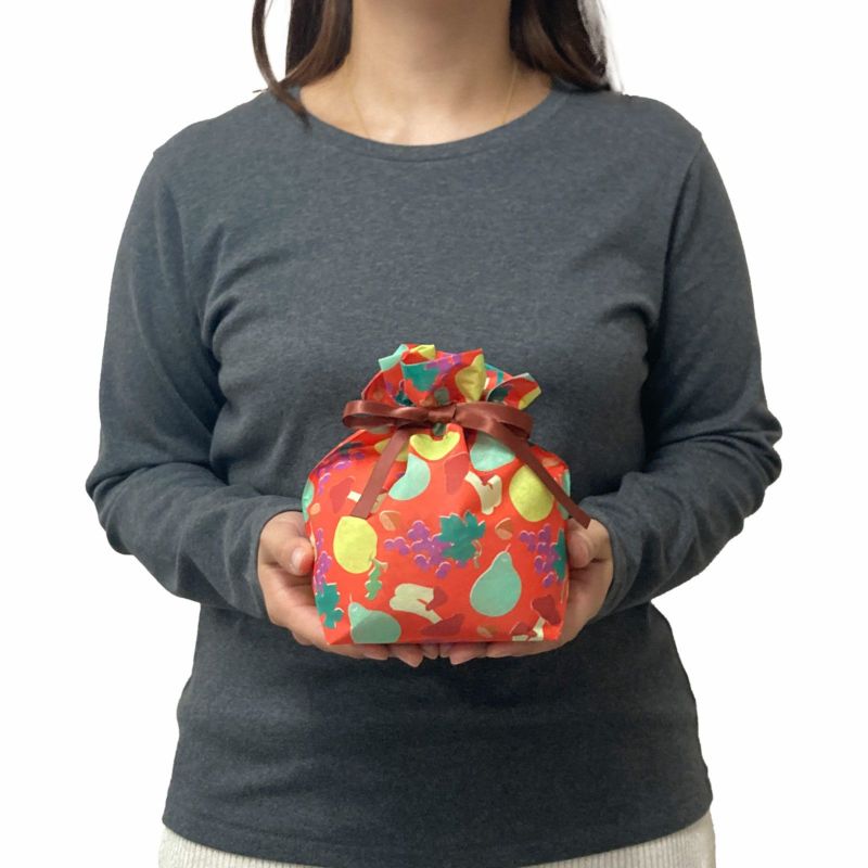 ラッピング｜巾着リボン小　秋柄　20枚入～