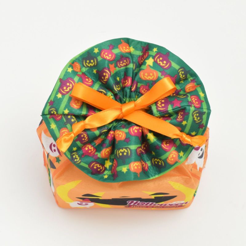 ラッピング｜スクエア巾着　ハロウィンゴーストＦＰ 20枚入～｜俯瞰から見た画像