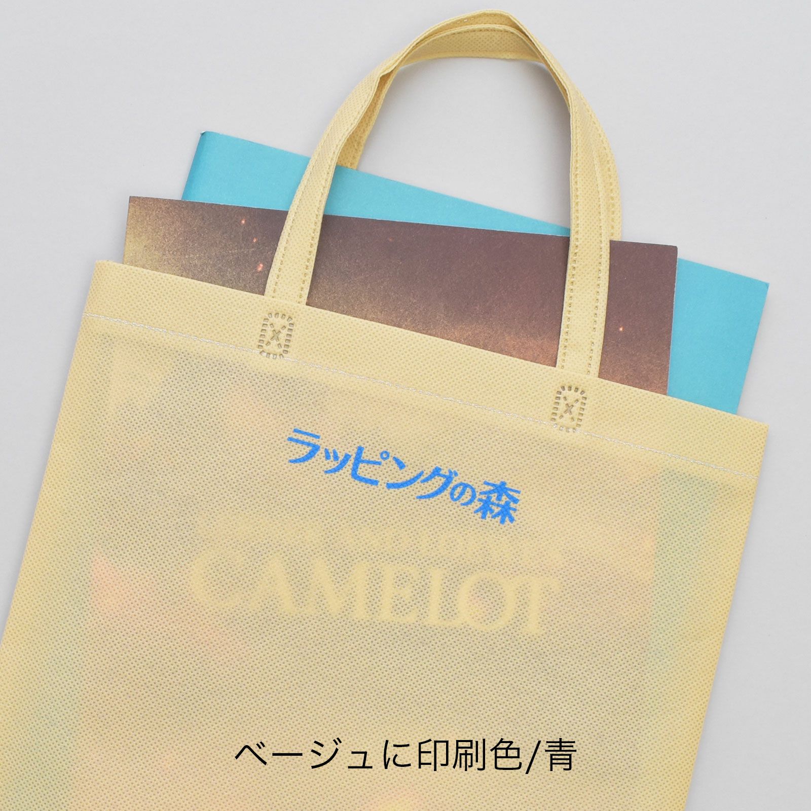不織布バッグ｜【リピーター専用】ベーシックトート　厚タイプ(100g）　A4横 名入れ有 100枚入