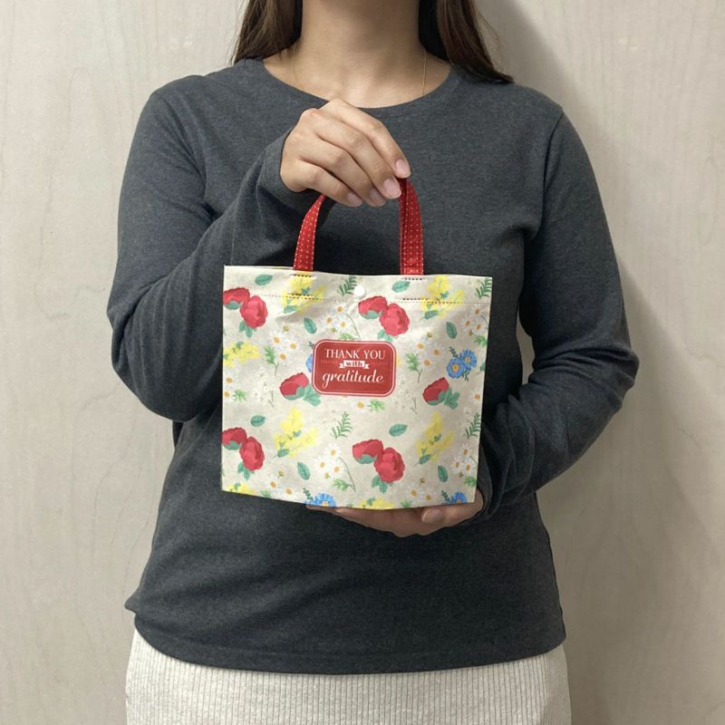 シンプルトート　ミニ　花柄ＦＰ　20枚入～｜ラッピング資材の仕入れならラッピングの森