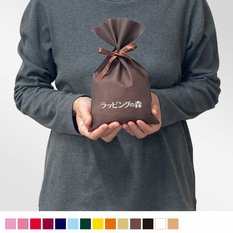 ラッピング｜【リピーター専用】ソフトバッグベーシックS3　2穴リボン巾着　名入れ有 100枚入