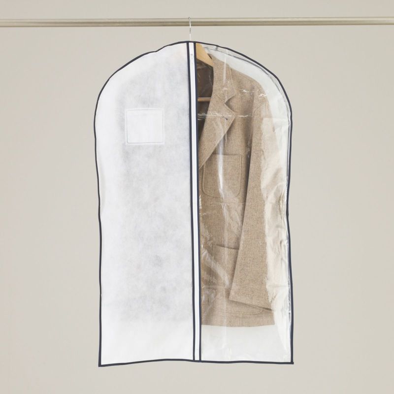 アパレル｜【リピーター専用】マチ付　半身透明洋服カバー　スーツ・ジャケット用　名入れ有　200枚入
