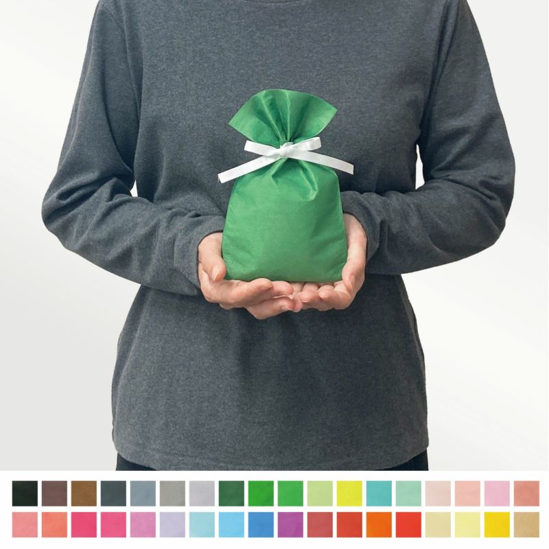 ラッピング｜ソフトバッグ彩／S2サイズ　2穴リボン巾着 100枚入