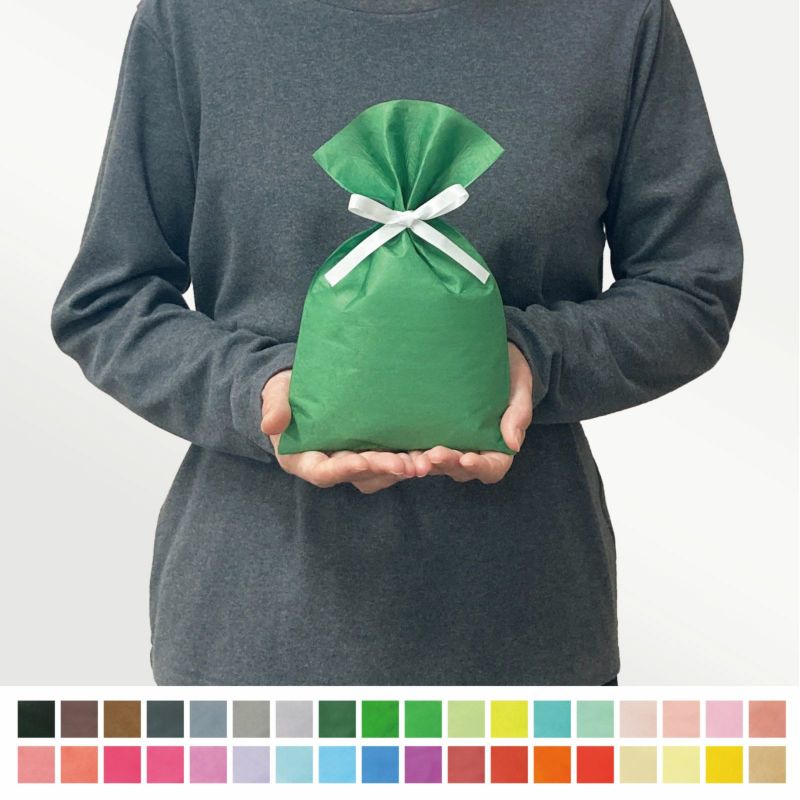 ラッピング｜ソフトバッグ彩／S3サイズ　2穴リボン巾着 100枚入バッグ彩／S3サイズ　2穴リボン巾着 100枚入｜ラッピング資材の仕入れならラッピングの森